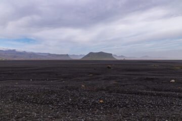 Vastedad del paisaje de Solheimafjara